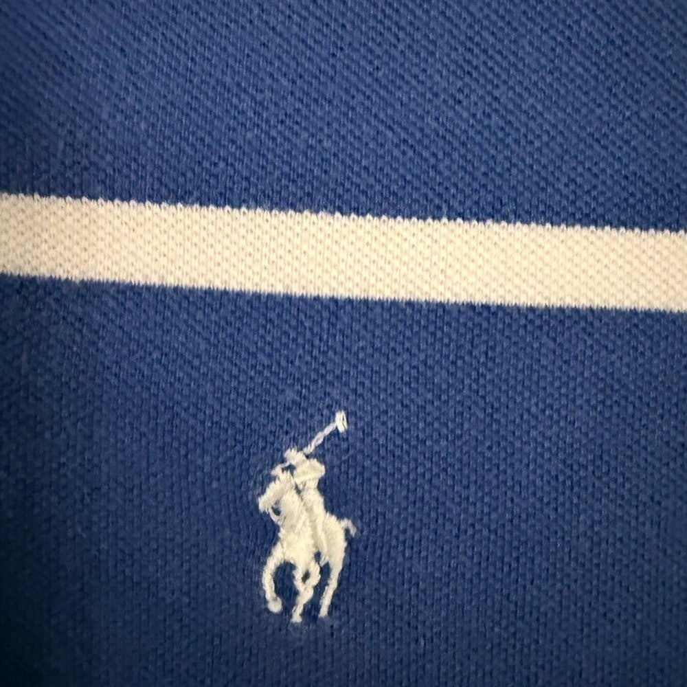 Ralph Lauren Men's Navy and White Striped Polo Shirt - Picture 4 of 10